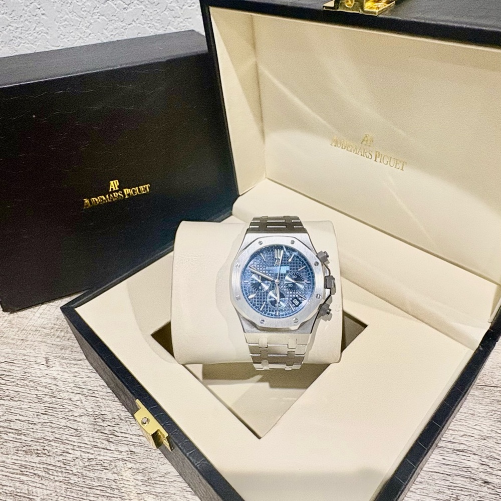 Audemars Piguet Blue Dial Silver Watch